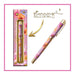 Lisa Pollock Wistful Wildflowers Pen (PEN06) in pink/lilac with soft floral print, gold detail, shown next to matching gift box.