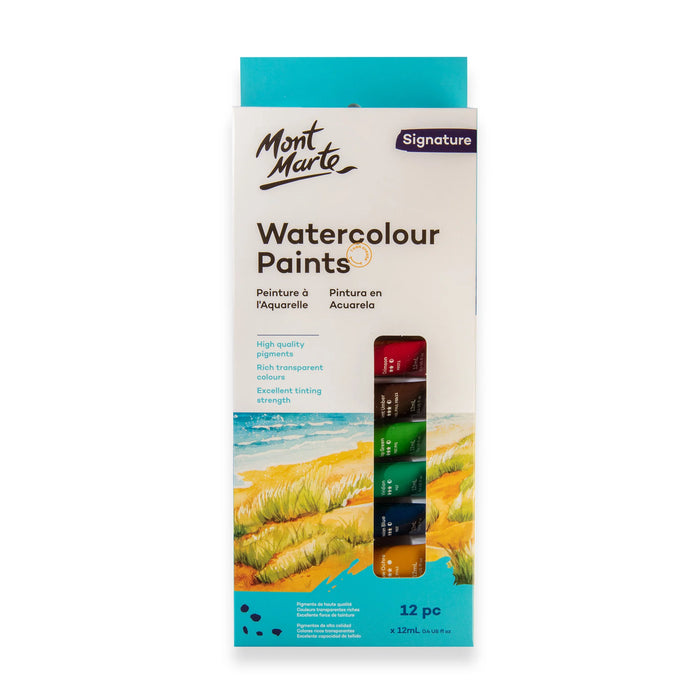 Mont Marte Watercolour Paint Set 12ml 12pk
