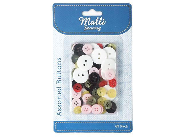Assorted Buttons 65pk