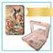 Lisa Pollock Country Dusk Decorative Jewellery Box (SJC18) with a horse, cowboy boots, and native flowers, open to show pink velvet interior and mirror.
