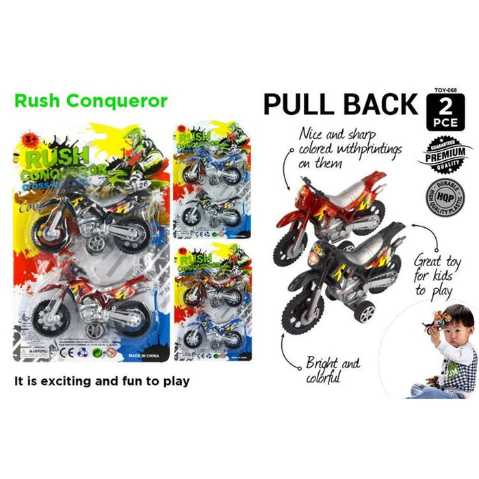 Pull Back Bikes 12cm 2pk