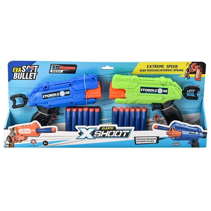 X-Shoot Elastic Twin Blasters with Soft Bullets 14pc