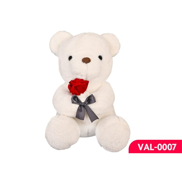 Plush Teddy with Rose 27cm
