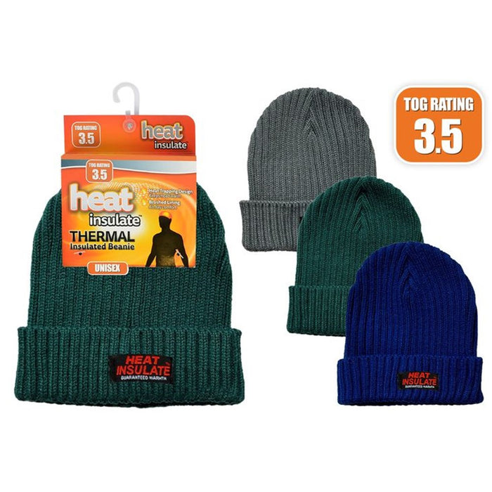 Beanie Heat Insulated Ribbed