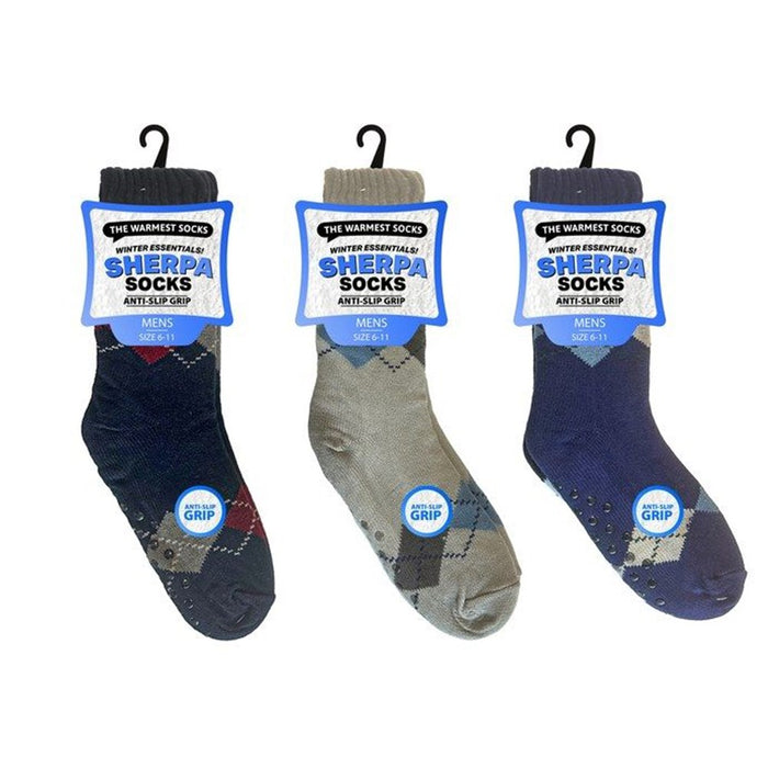 Mens Sherpa Socks Argyle
