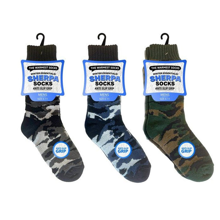 Mens Sherpa Socks Camo