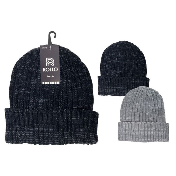 Mens Beanie Ribbed
