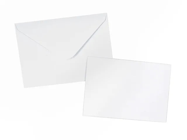 Kraft Cards & Envelope White 6pk