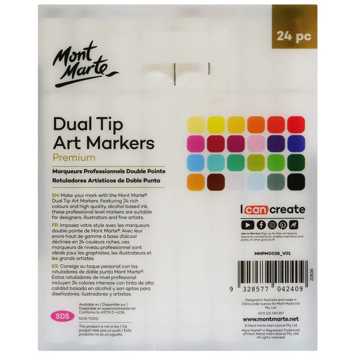 Mont Marte Dual Tip Markers 24pc