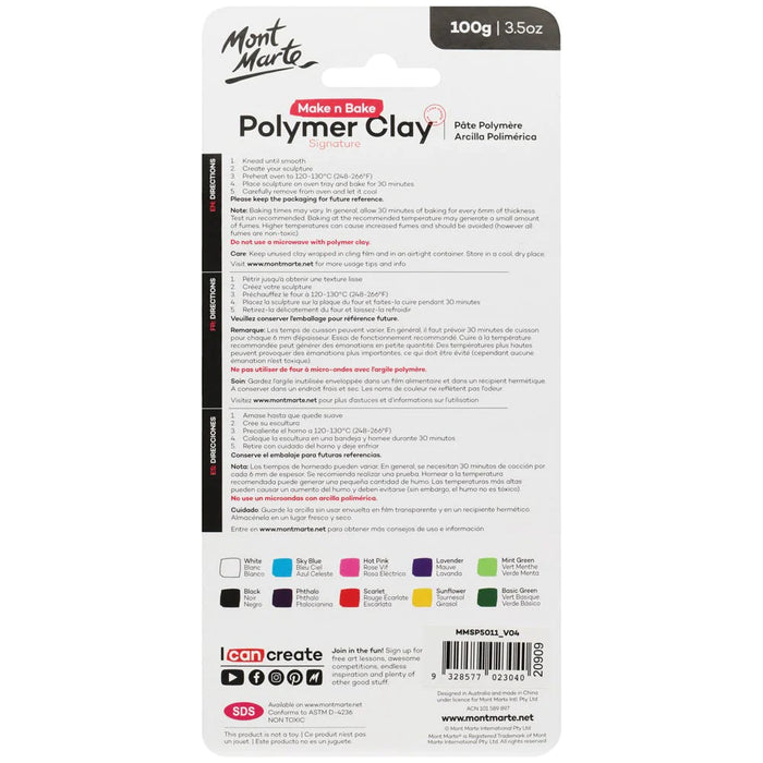 Mont Marte Polymer Clay 10pc
