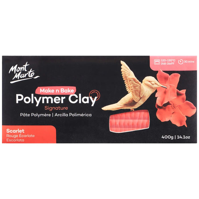 Mont Marte Polymer Clay Scarlet 400g