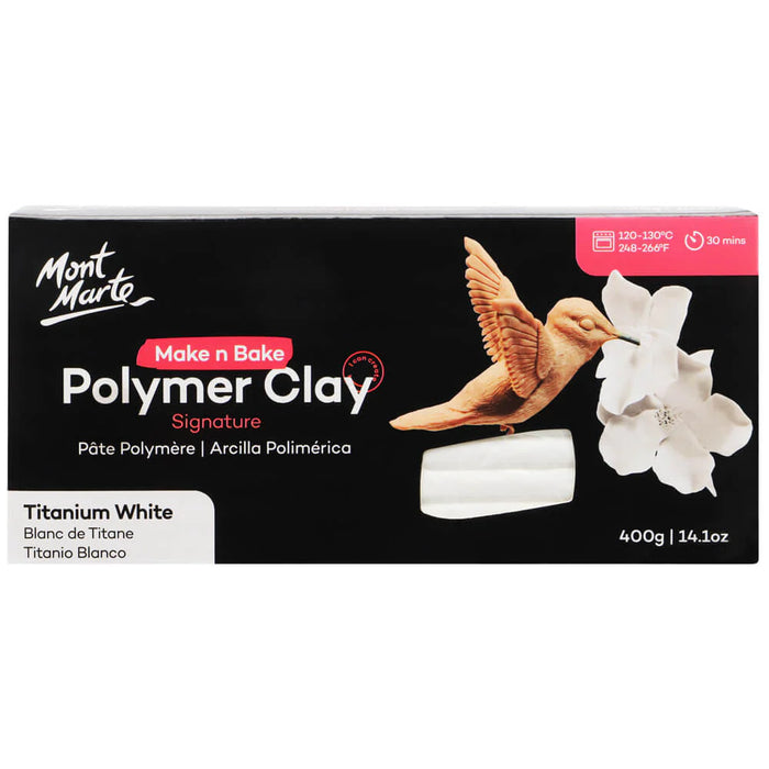 Mont Marte Polymer Clay Tit White 400g