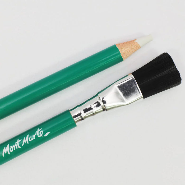 Mont Marte Precision Eraser with Brush 2pc