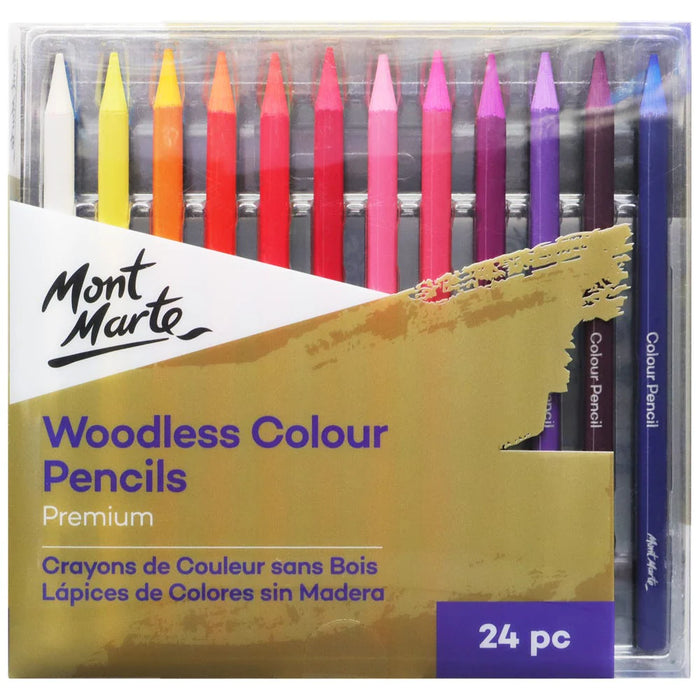 Mont Marte Woodless Colour Pencils 24pc