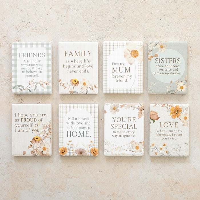 Rustic Meadow Ceramic Magnet Family