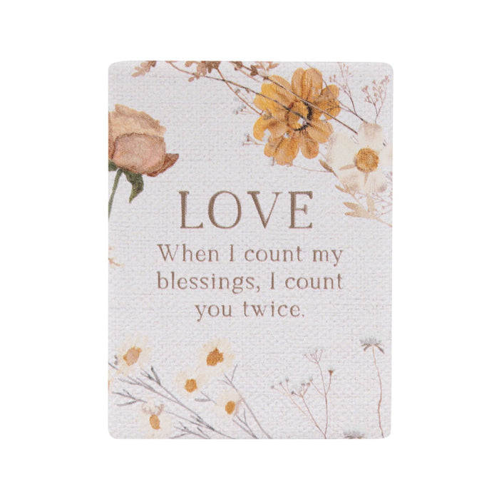 Rustic Meadow Ceramic Magnet Love
