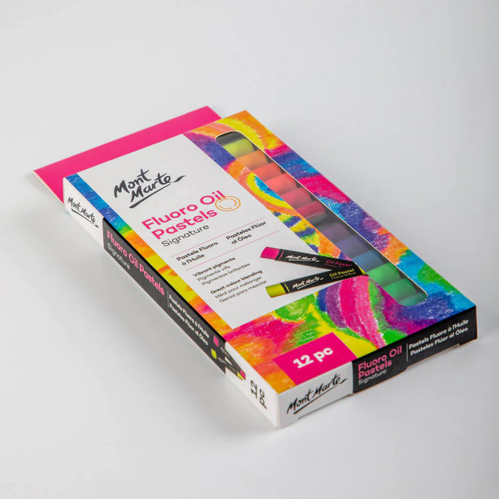 Mont Marte Oil Pastels Fluoro 12pc