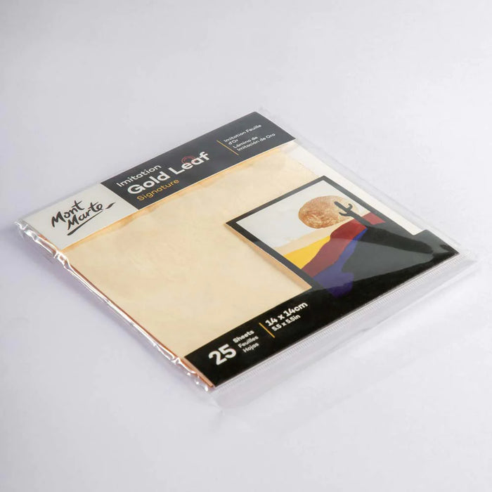Mont Marte Gold Leaf 14cm 25 Sheets