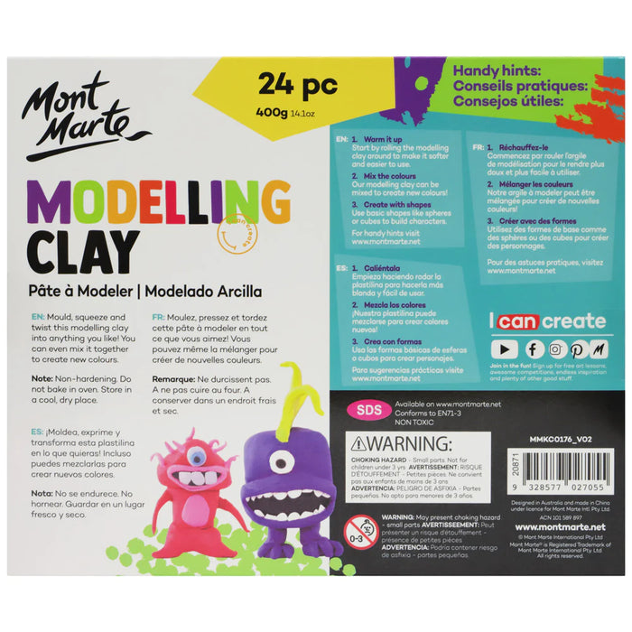 Mont Marte Modelling Clay 24pc