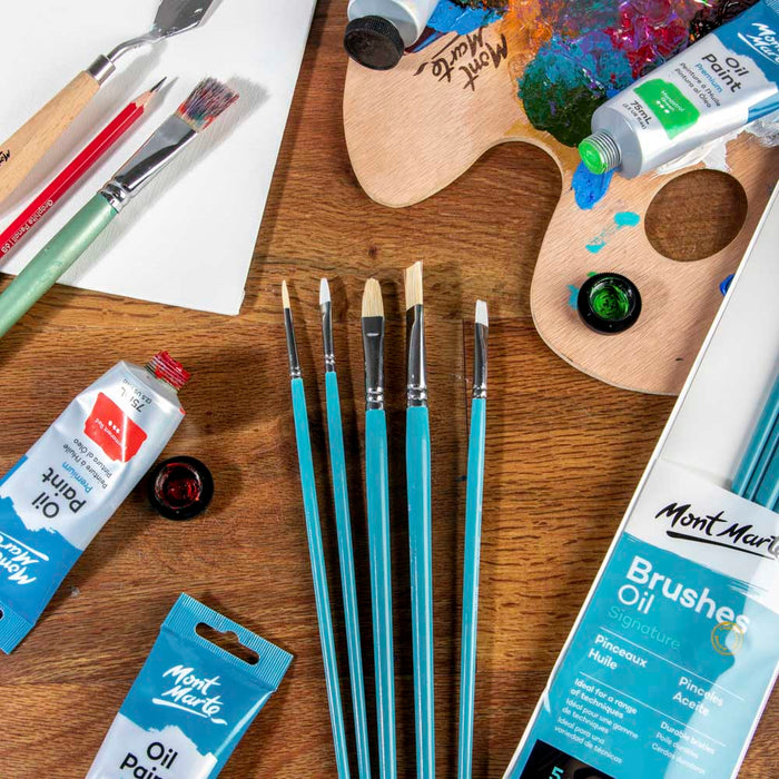 Mont Marte Oils Brush Set 5pc