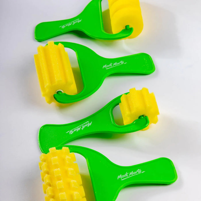 Mont Marte Pattern Foam Rollers 4pc