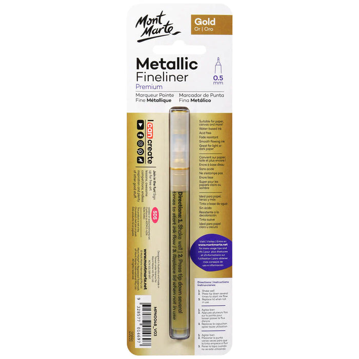 Mont Marte Metallic Liner Gold