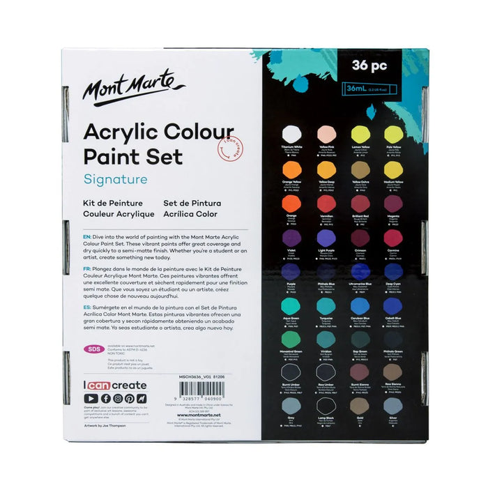 Mont Marte Acrylic Paint Set 36pc