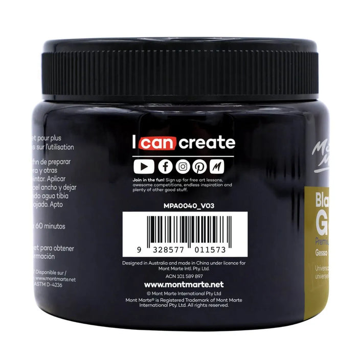 Mont Marte Black Gesso 500ml
