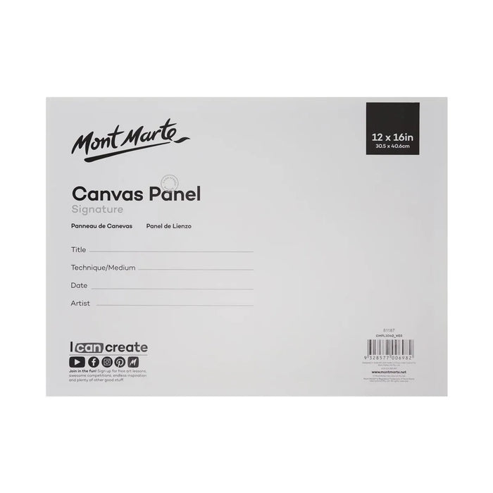 Mont Marte Canvas Panel 30.5x40.6cm