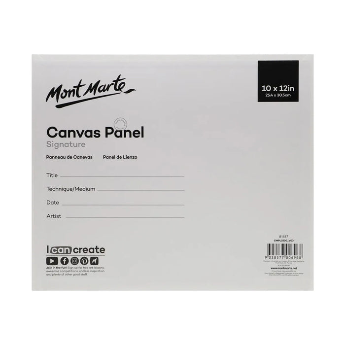 Mont Marte Canvas Panel 25x30cm 2pk