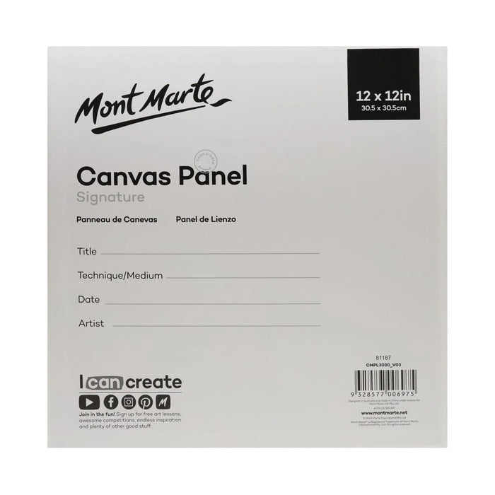 Mont Marte Canvas Panel 30.5cm 2pk