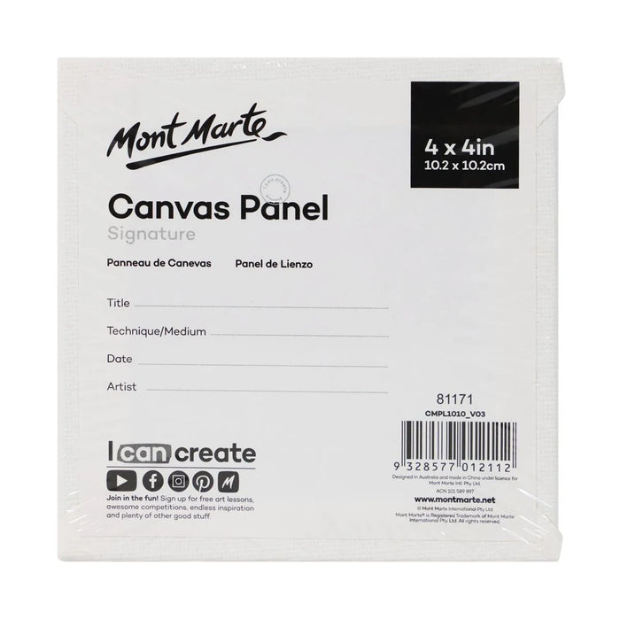 Mont Marte Canvas Panel 5pk