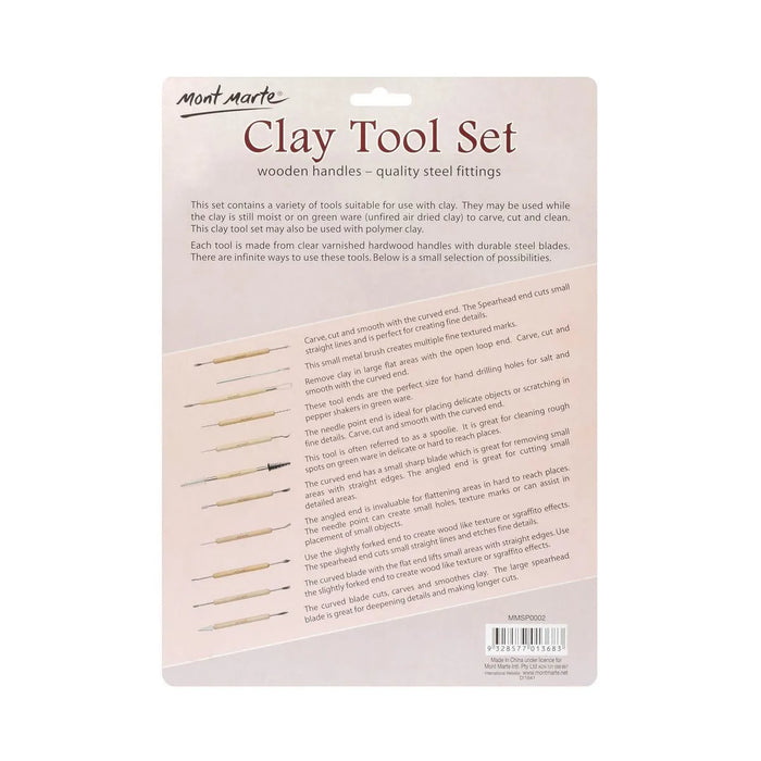 Mont Marte Clay Tool Set 11pc
