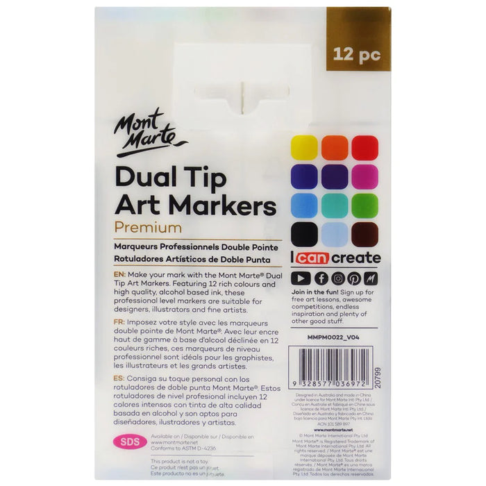 Mont Marte Dual Tip Markers 12pc