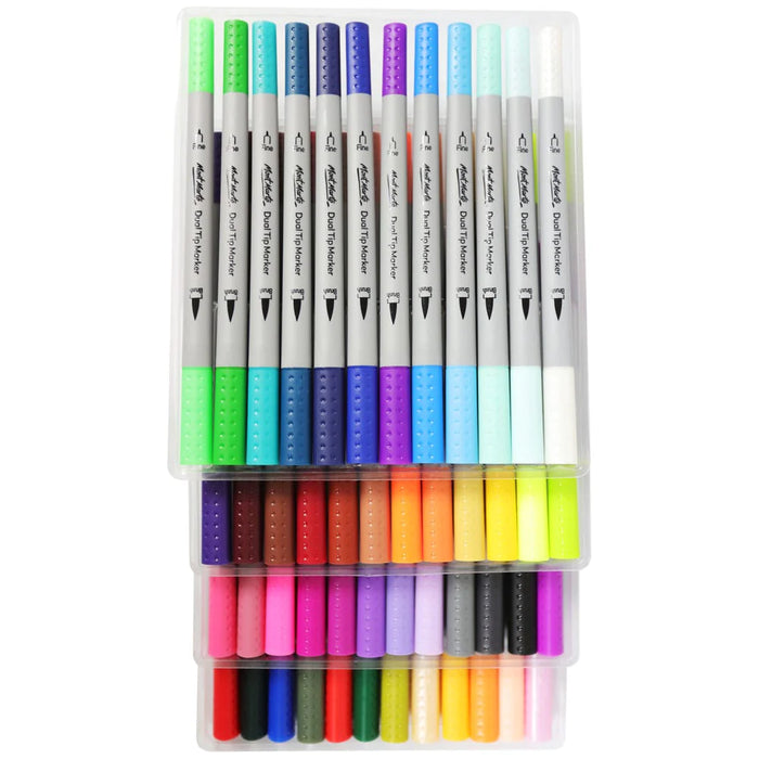 Mont Marte Dual Tip Brush & Fineliners 48pc