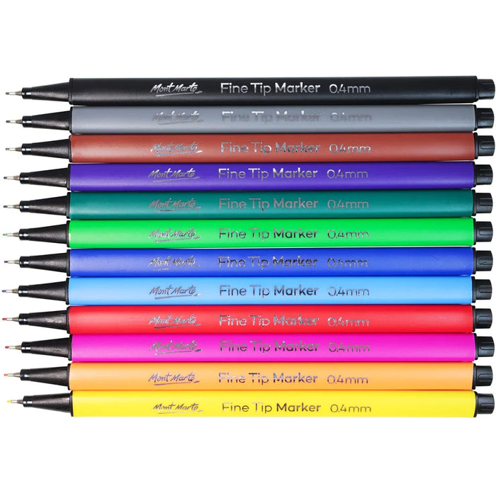 Mont Marte Fine Tip Markers 12pc