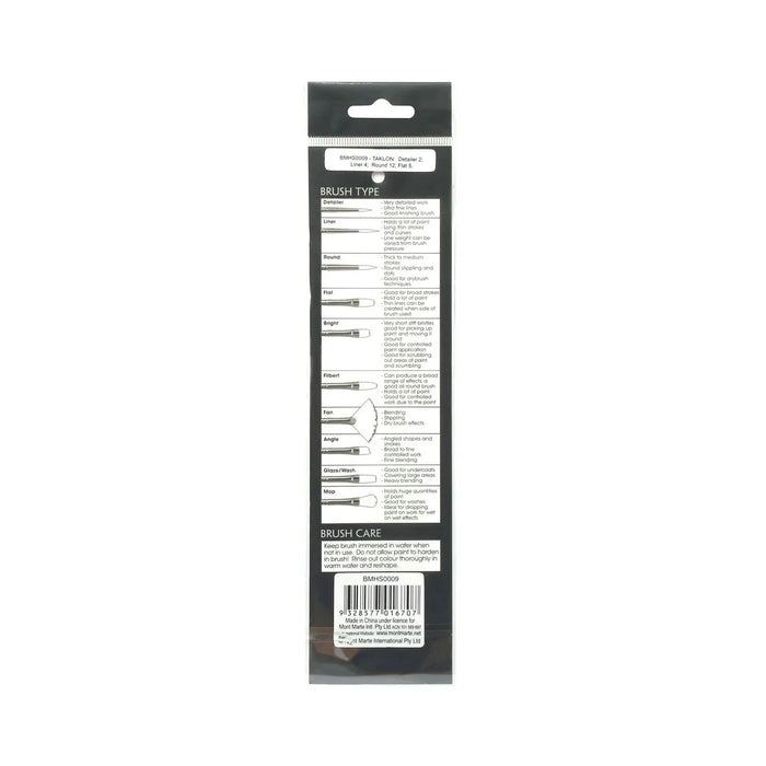 Mont Marte Brush Set Acrylic 4pc