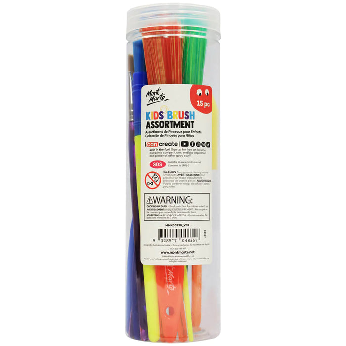 Mont Marte Kids Cylinder Brush 15pc