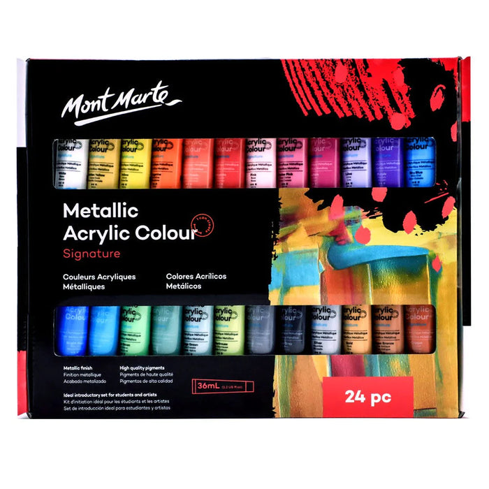 Mont Marte Metallic Paint Set 36ml 24pc