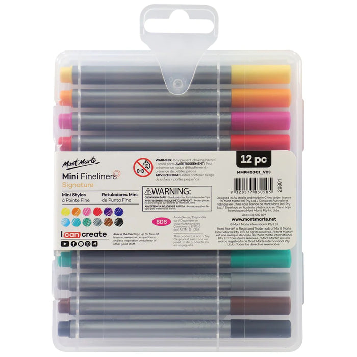 Mont Marte Mini Fineliner 12pc