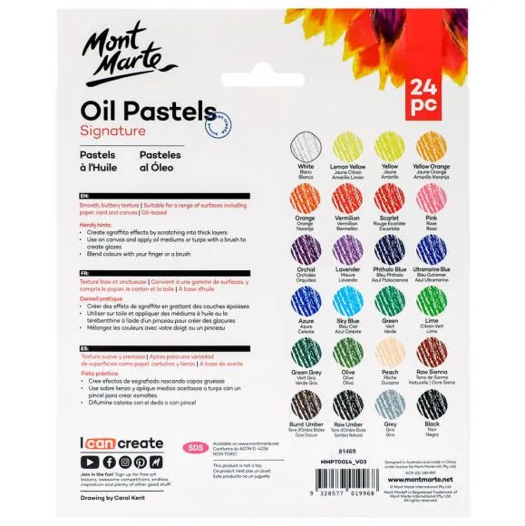 Mont Marte Oil Pastels 24pce