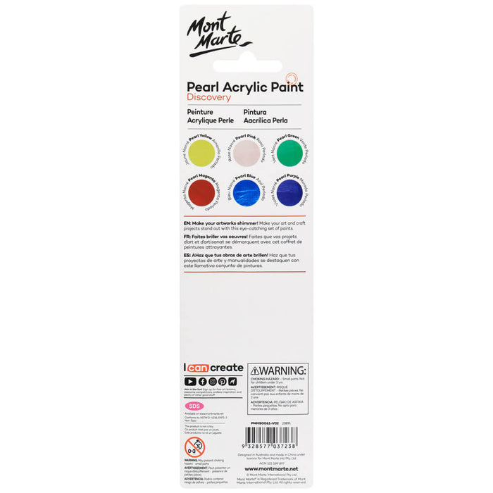 Mont Marte Paints Pearl 6pc