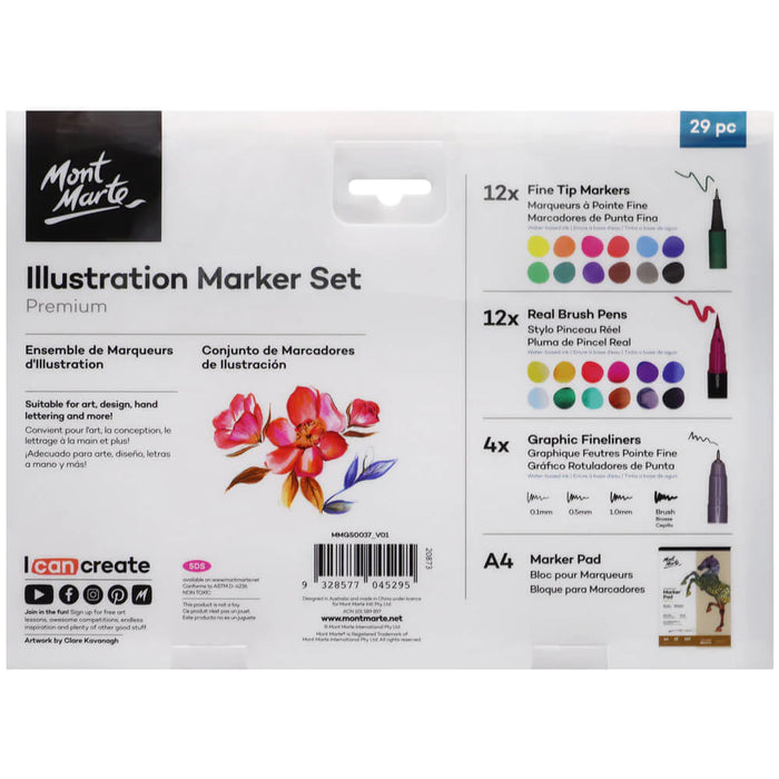 Mont Marte Illustration Marker Set 29pc